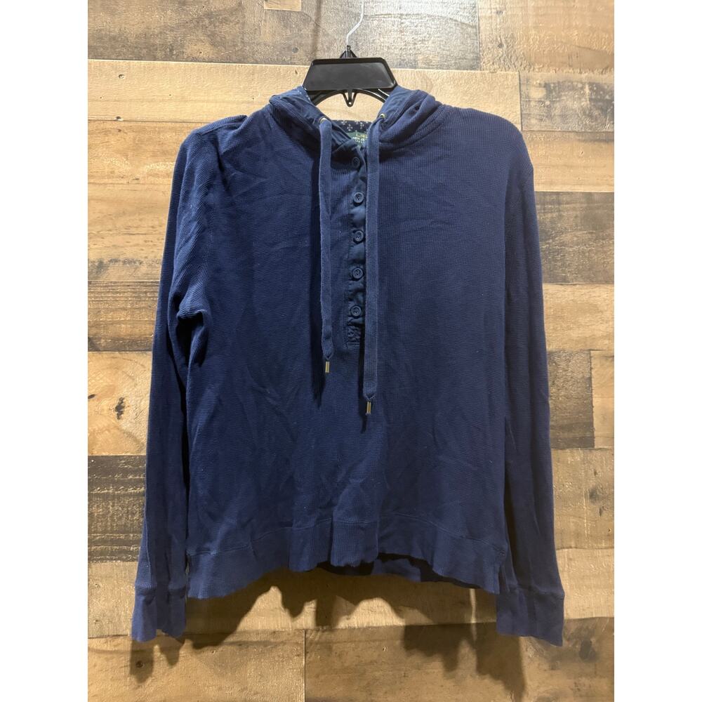 Ralph Lauren Women’s Hooded Long Sleeve Shirt – Navy Blue – Size Large